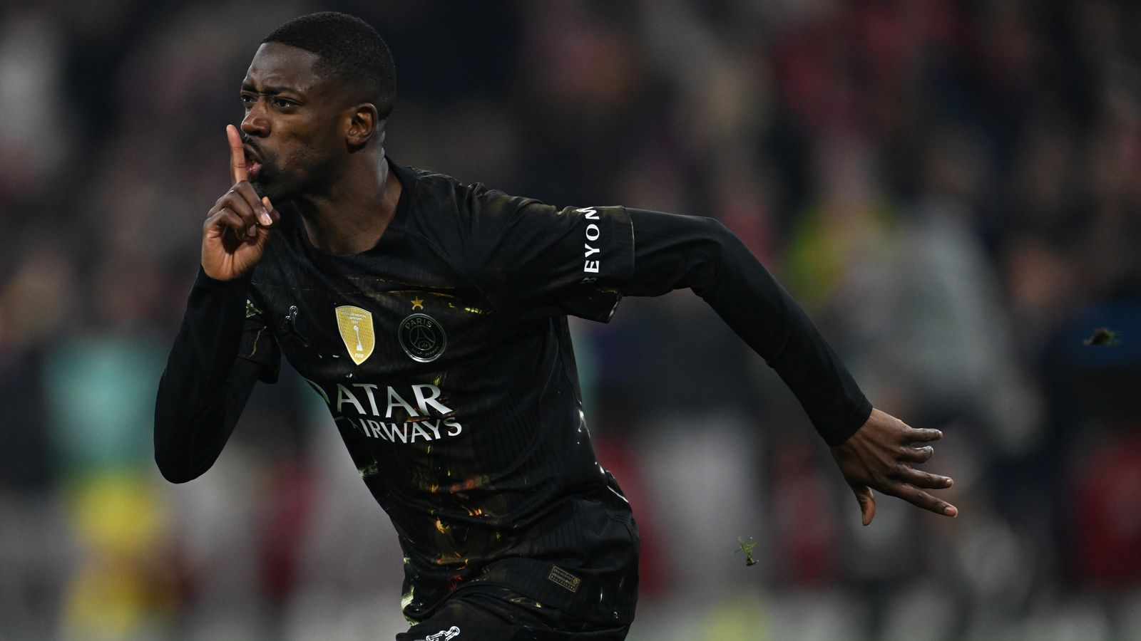 Bayern vs PSG: PSG beat Bayern to set up Champions League final against Arsenal 2 Ousmane Dembele celebrates his goal against Bayern