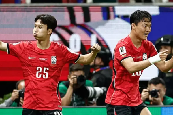 South Korea players celebrating