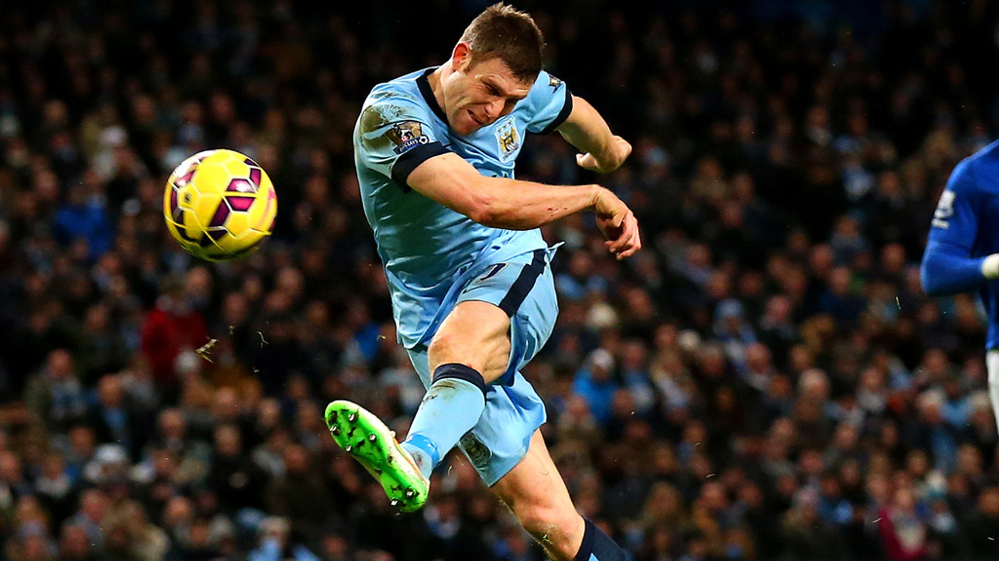 James Milner playing for Manchester City