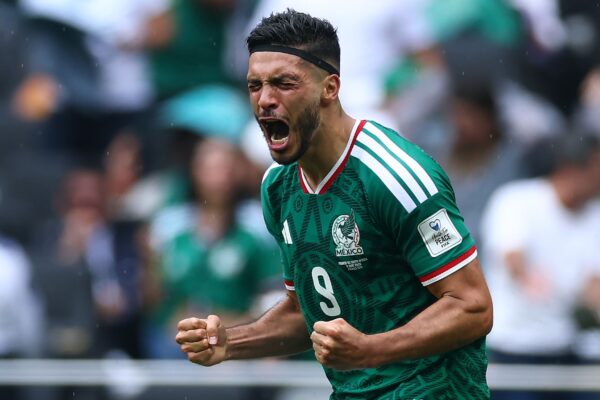 Raul Jimenez celebrates his goal