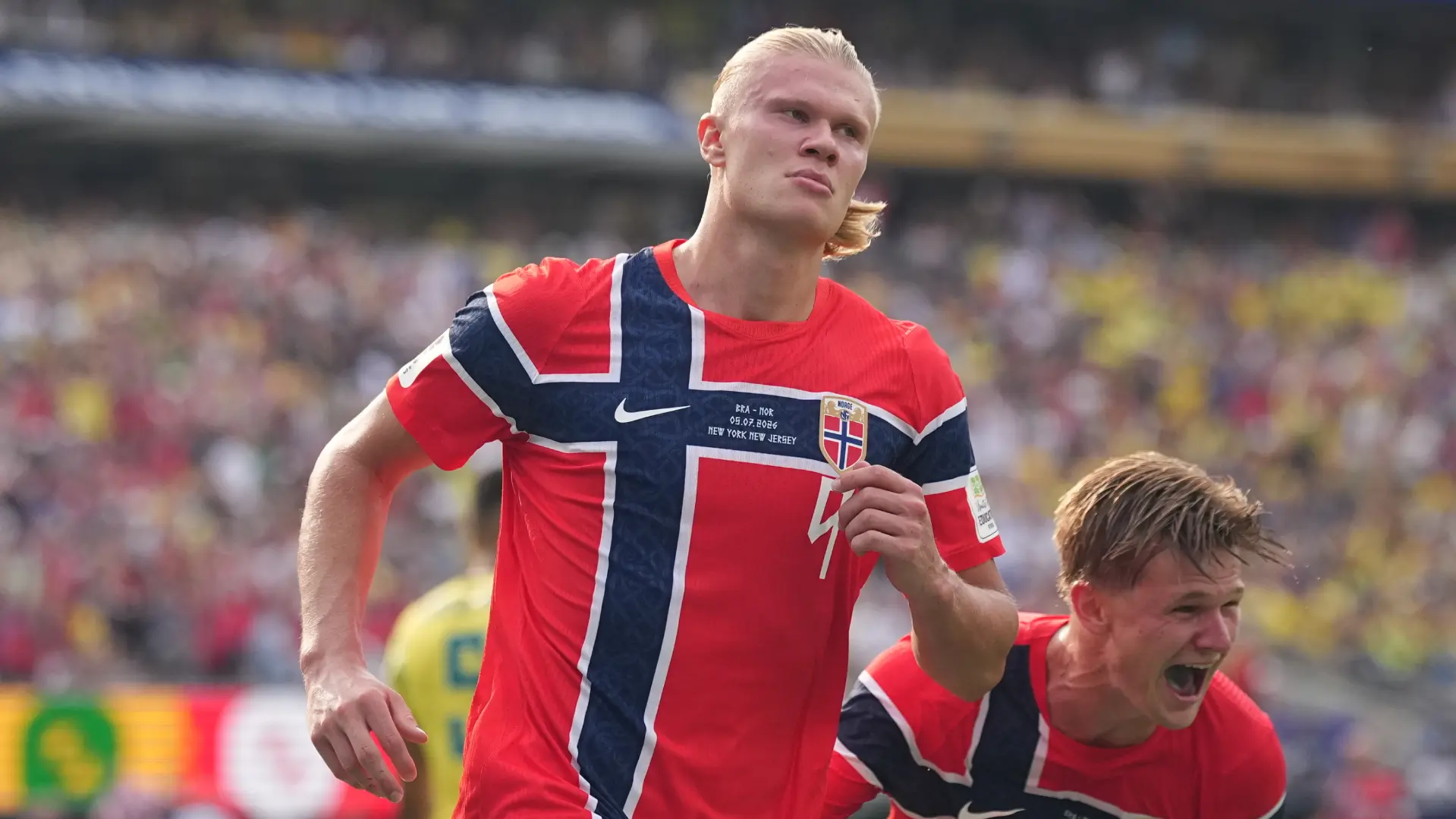 Brazil vs Norway 1-2: Haaland Double Sends Norway to Quarter-Finals 2 Erling Haaland goal celebration after scoring against Brazil