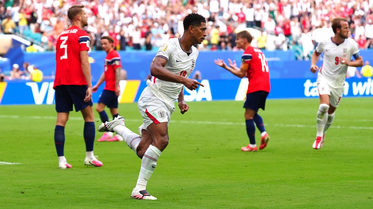 Norway vs England: Bellingham Brace Send Three Lions to Semis 2 Jude Bellingham goal