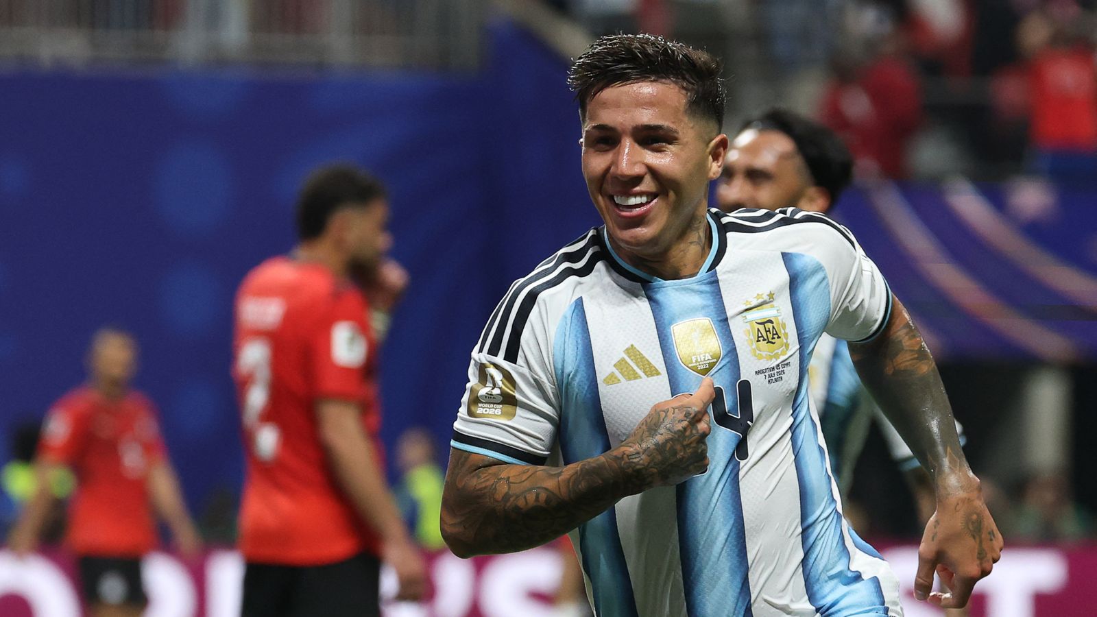 Enzo Fernandez smiling