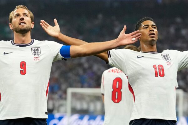 Jude Bellingham and Harry Kane goal celebration
