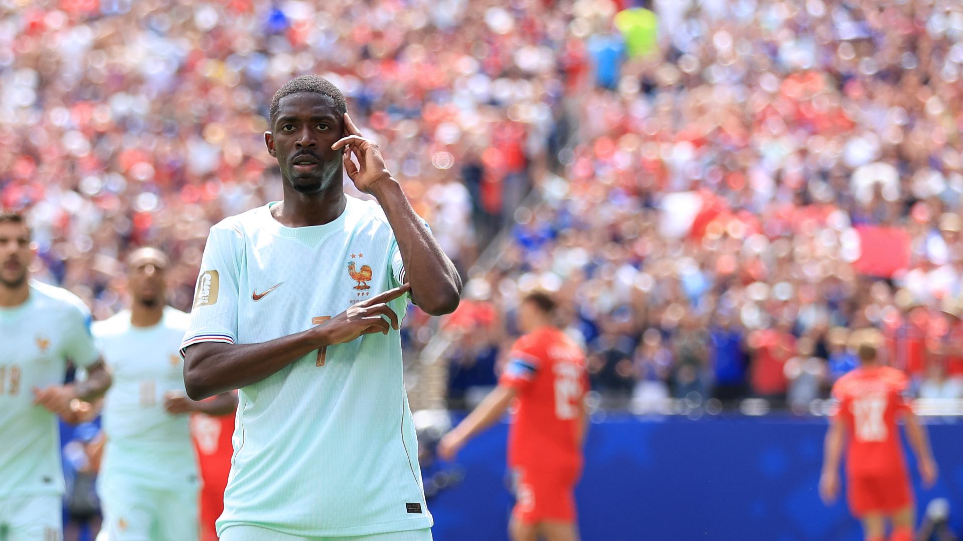 Ousmane Dembele celebrating