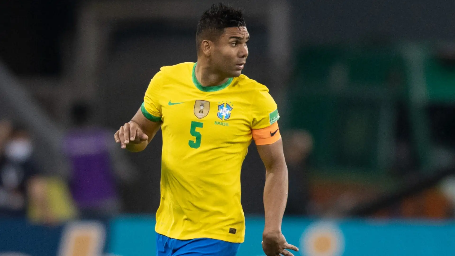 Casemiro during a match for Brazil