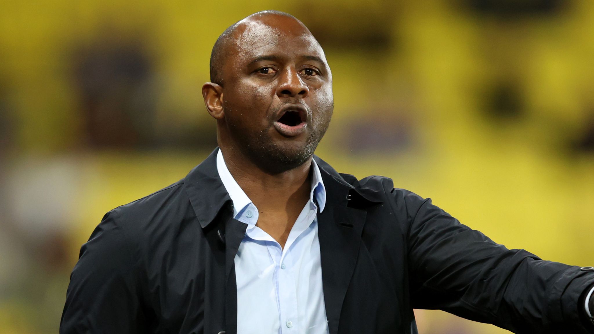 Patrick Vieira coaching Crystal Palace
