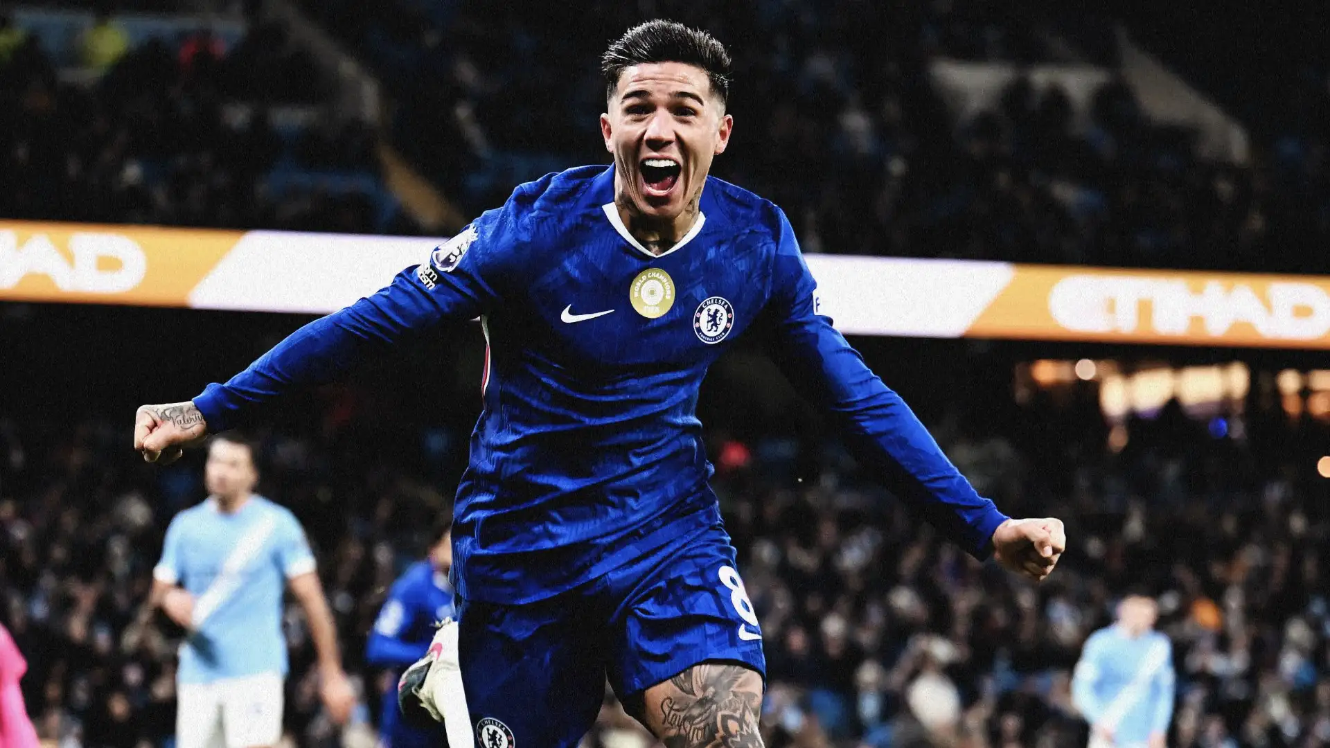 Enzo Fernandez celebrating