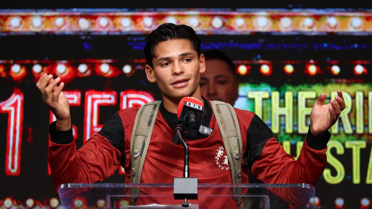 Ryan Garcia during a press