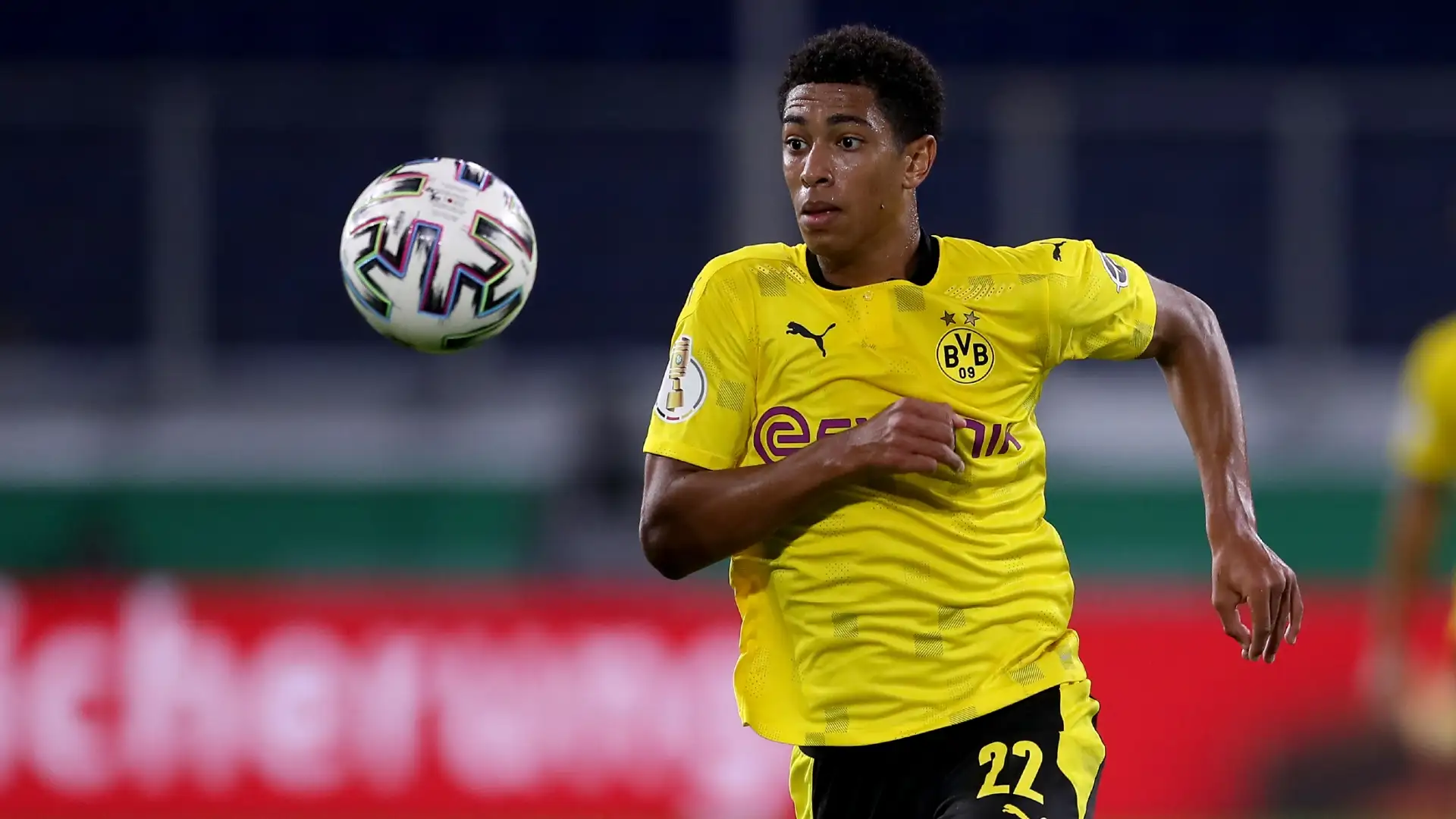 Jude Bellingham during a match while at Dortmund