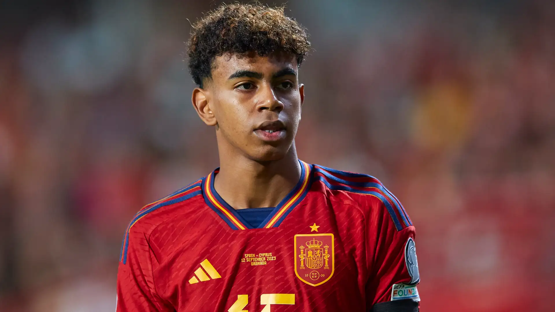 Lamine Yamal representing Spain in international level