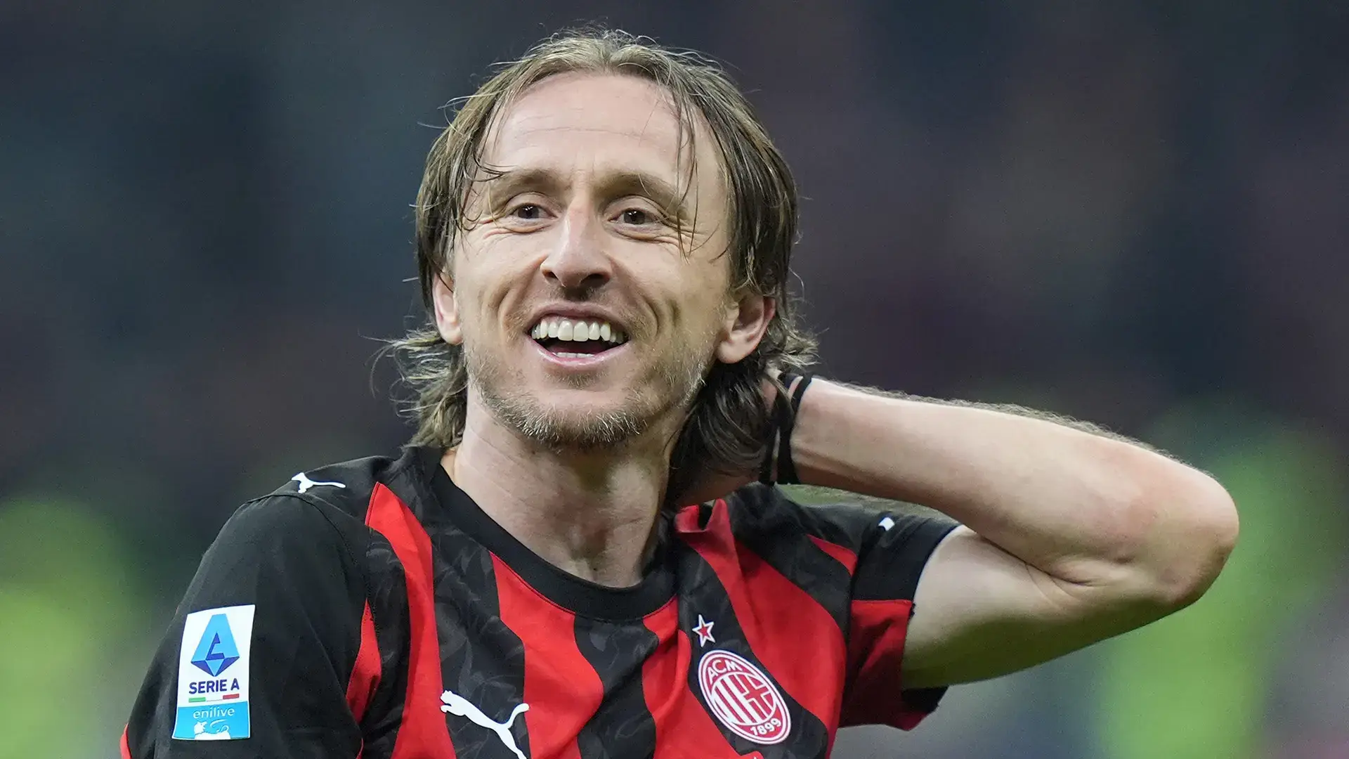 Luka Modric during a match for AC millan