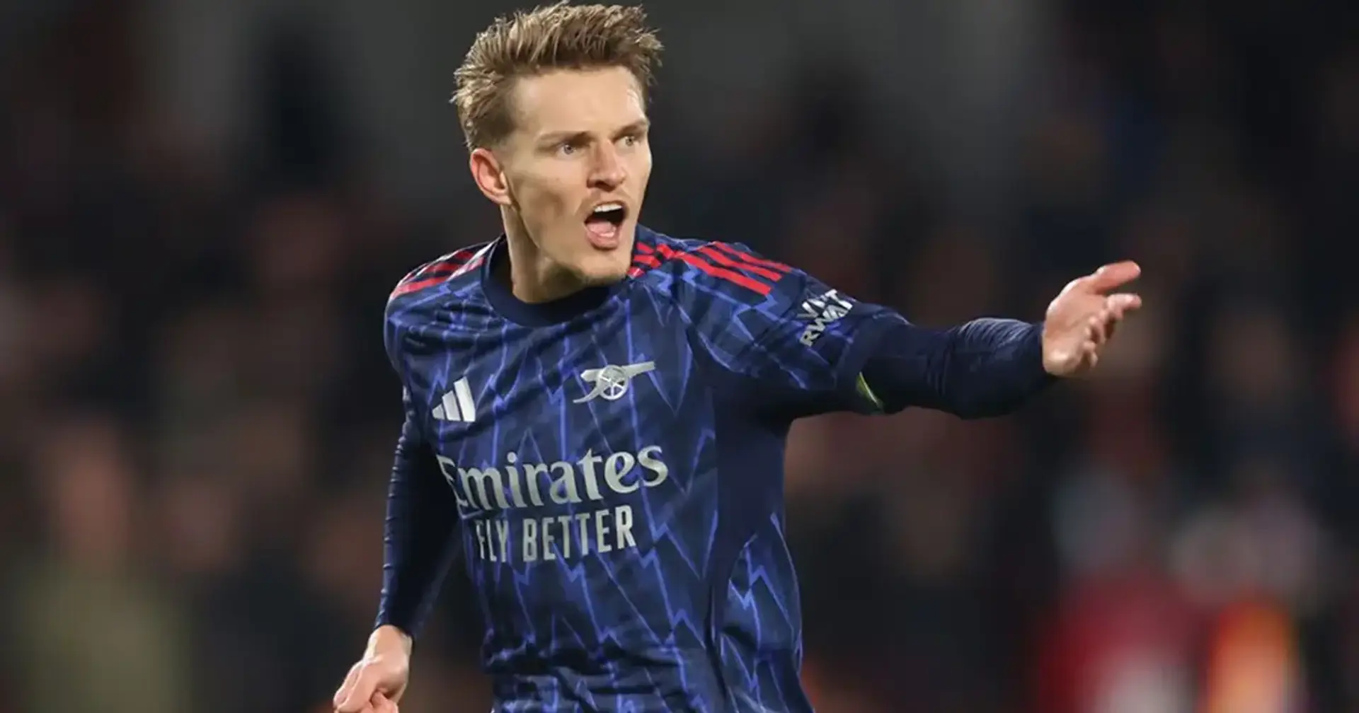 Martin Odegaard reacting