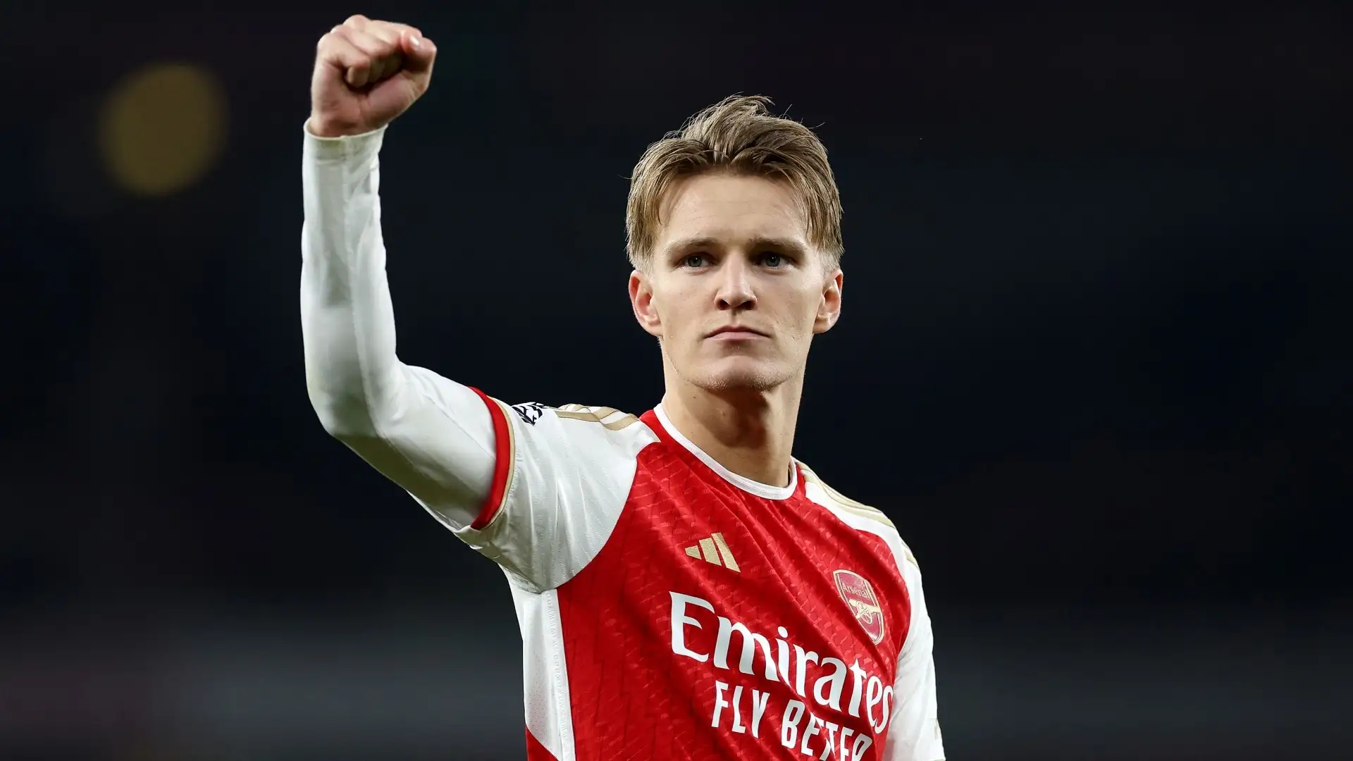 Martin Odegaard reacts