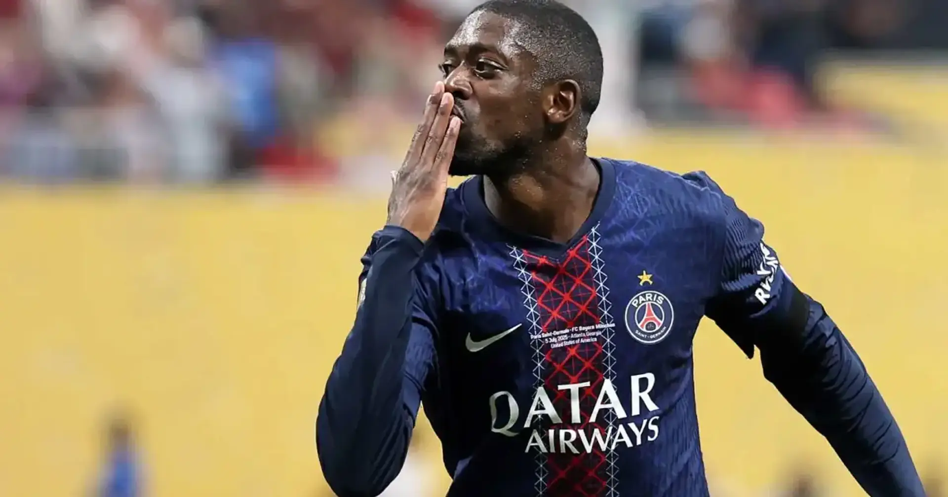 Ousmane Dembele reacting