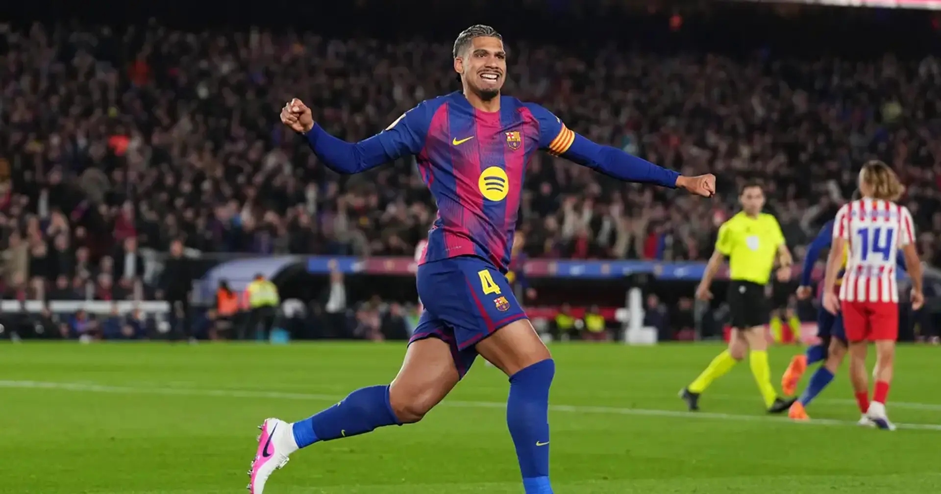 Ronald Araujo Liverpool Move Confirmed: Reds Sign Barcelona Defender on Loan with £47.14m Option 3 Ronald Araujo celebrating