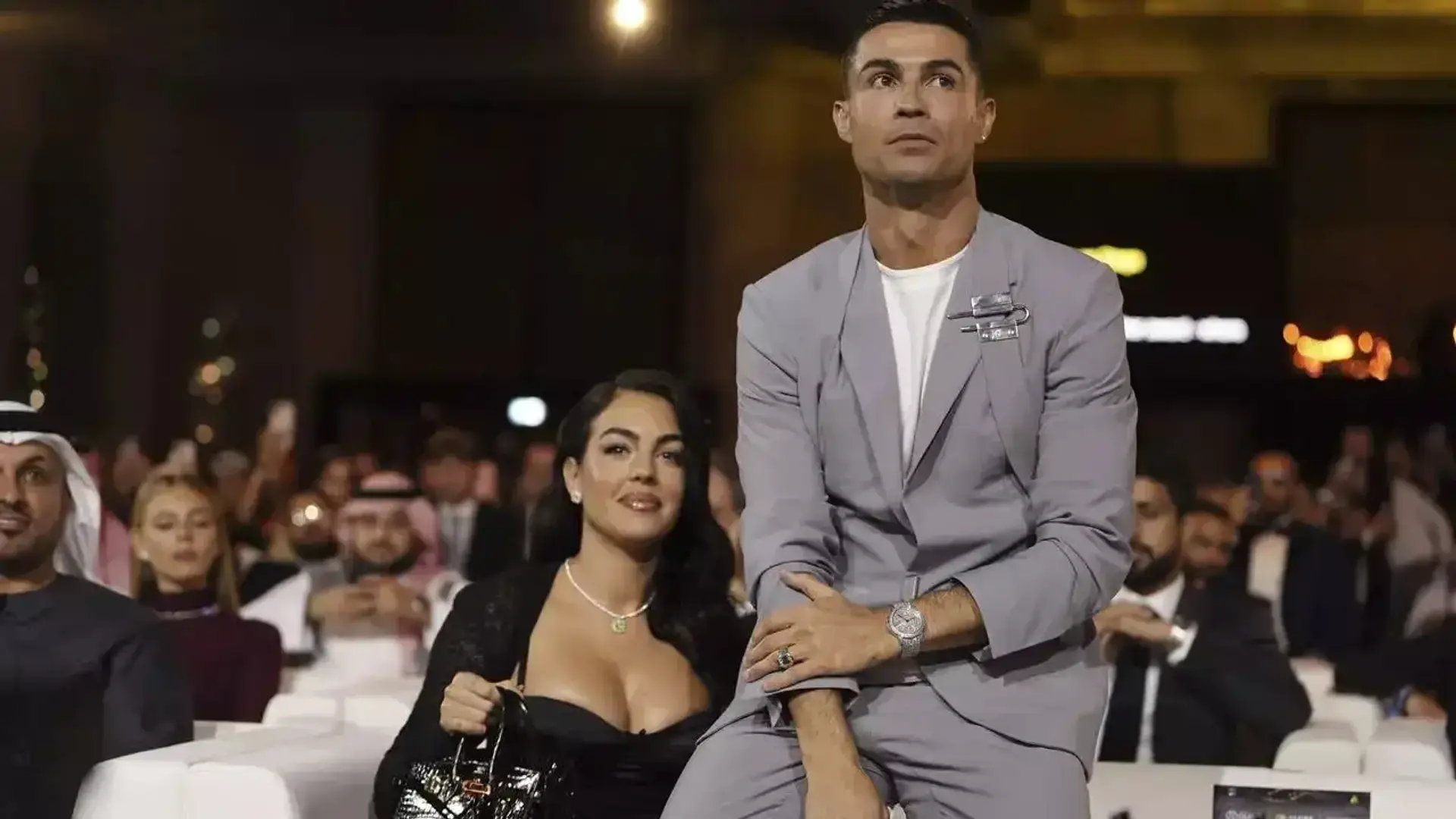 Cristiano Ronaldo in a ceremony
