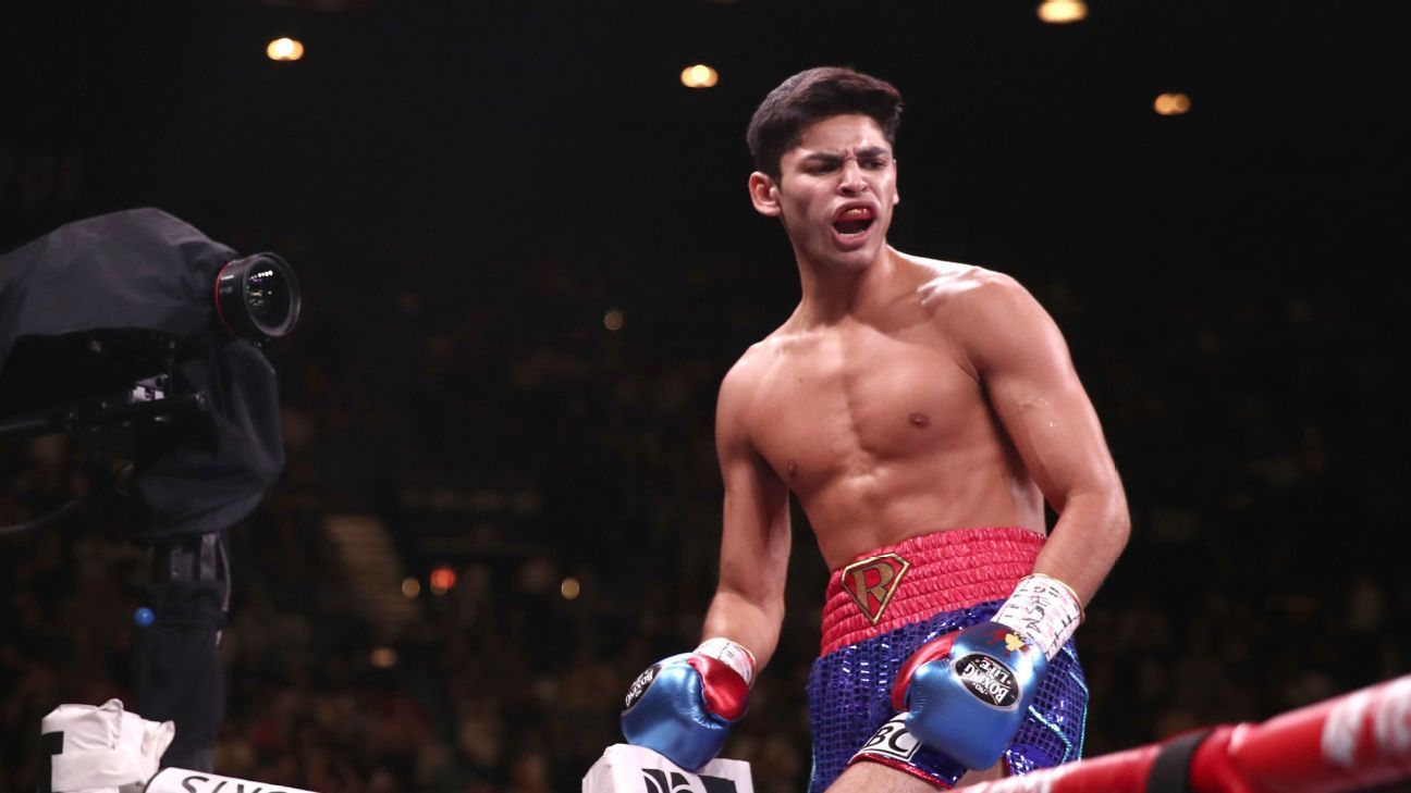 Ryan Garcia during a boxing match