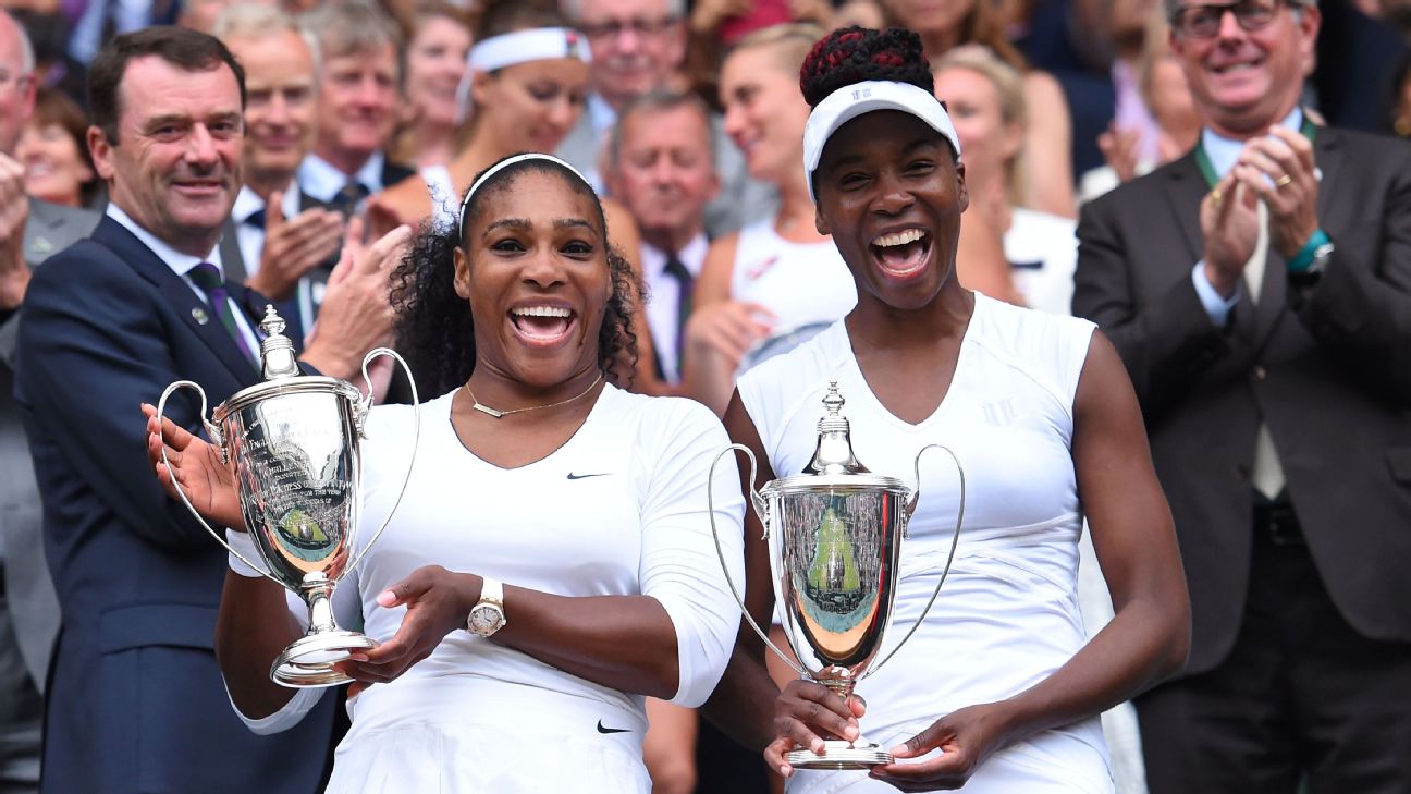 Venus Williams Net Worth 2026: $65M Fortune, Reebok Legend & Business Empire 4 Venus Williams and Serena Williams celebrating a victory