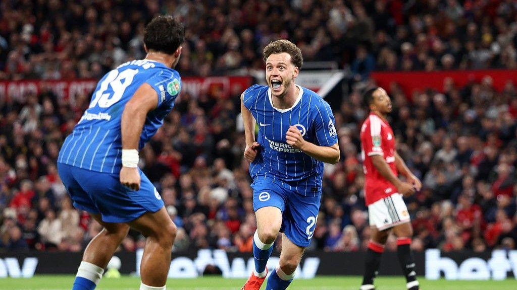 Brighton players celebrating