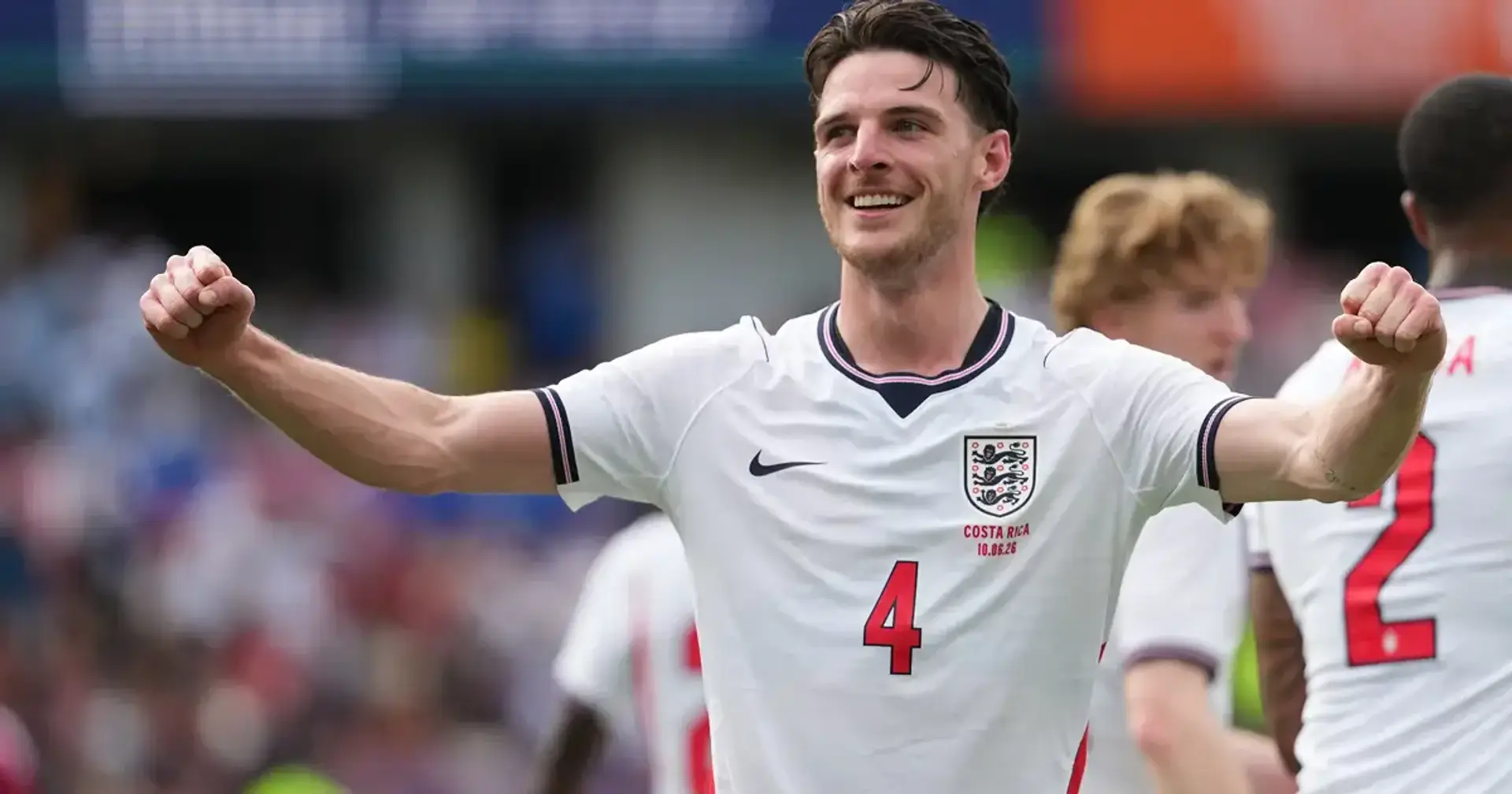 Declan Rice celebrating