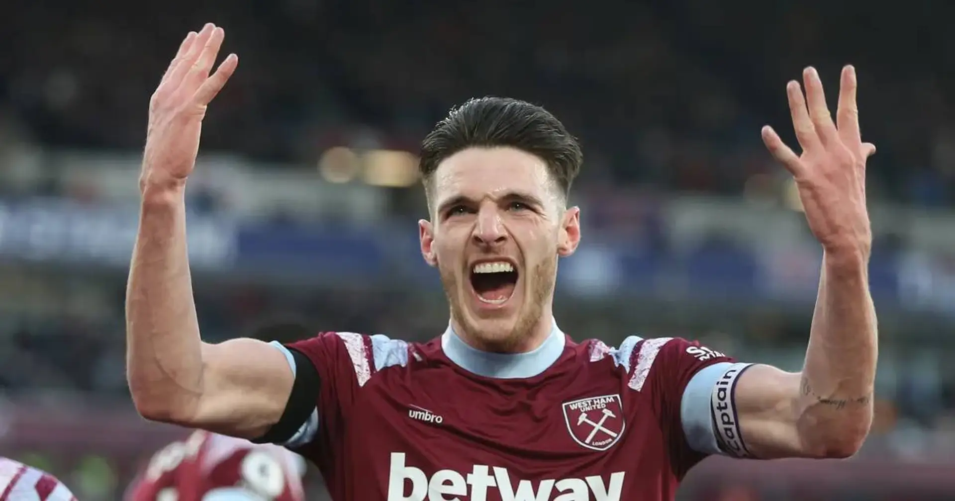 Declan Rice celebrating