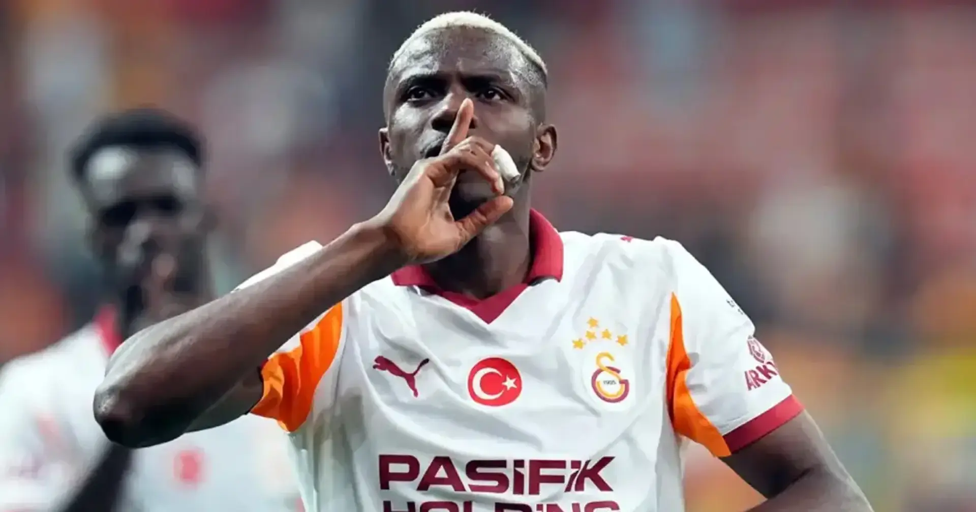 Victor Osimhen reacting during a match