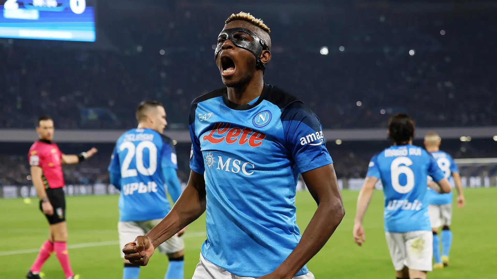 Victor Osimhen celebrating