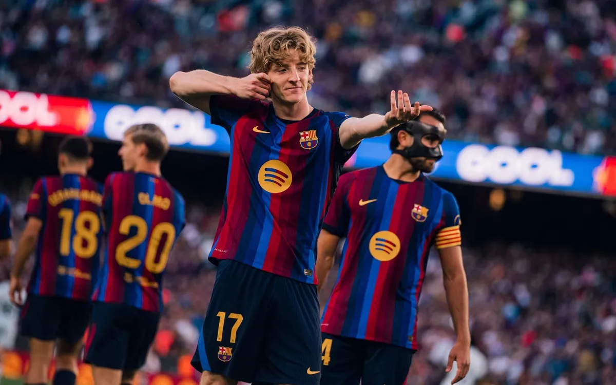 Barcelona vs Getafe: Anthony Gordon Scores Flash Opener as Barça Make It Eight Wins in Eight 2 Anthony Gordon goal Barcelona vs Getafe