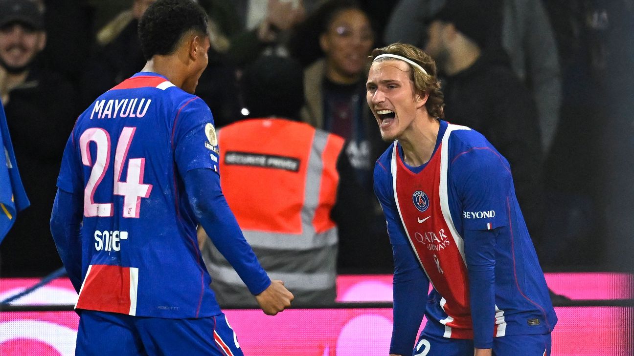 Mayulu celebrating after scoring for Psg.