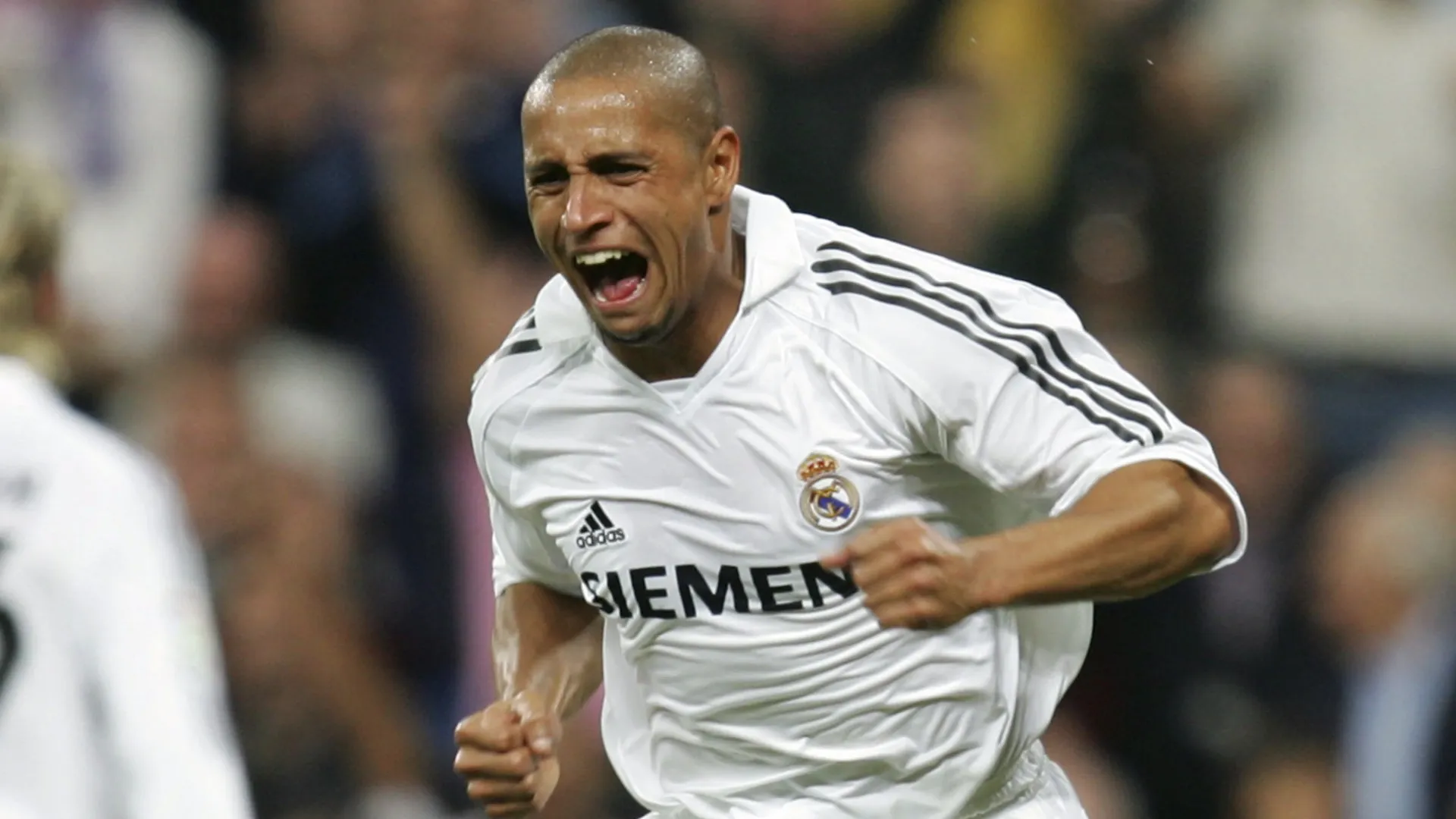 Roberto Carlos during a match for Real Madrid during his reign