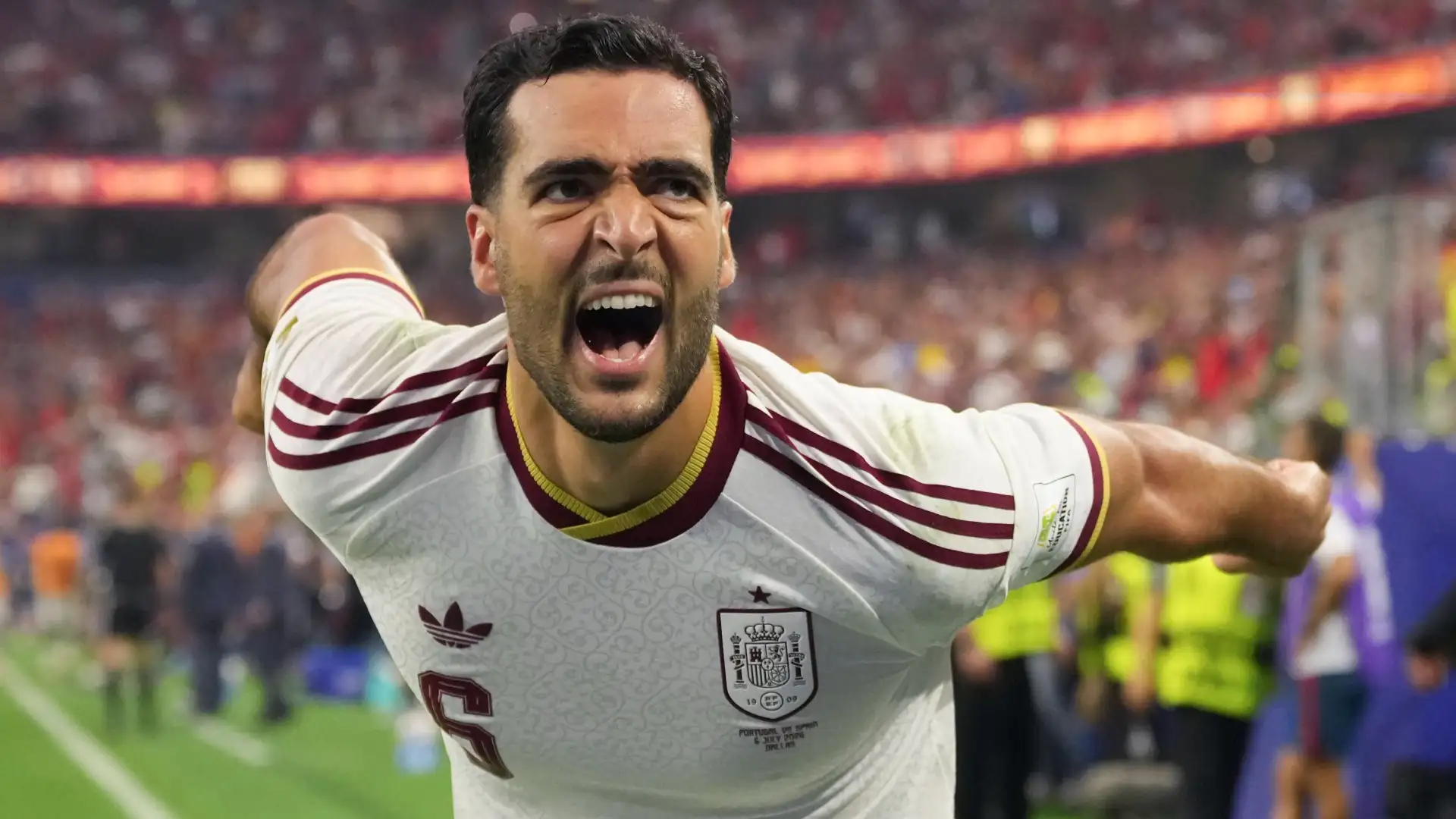 Mikel Merino celebrating